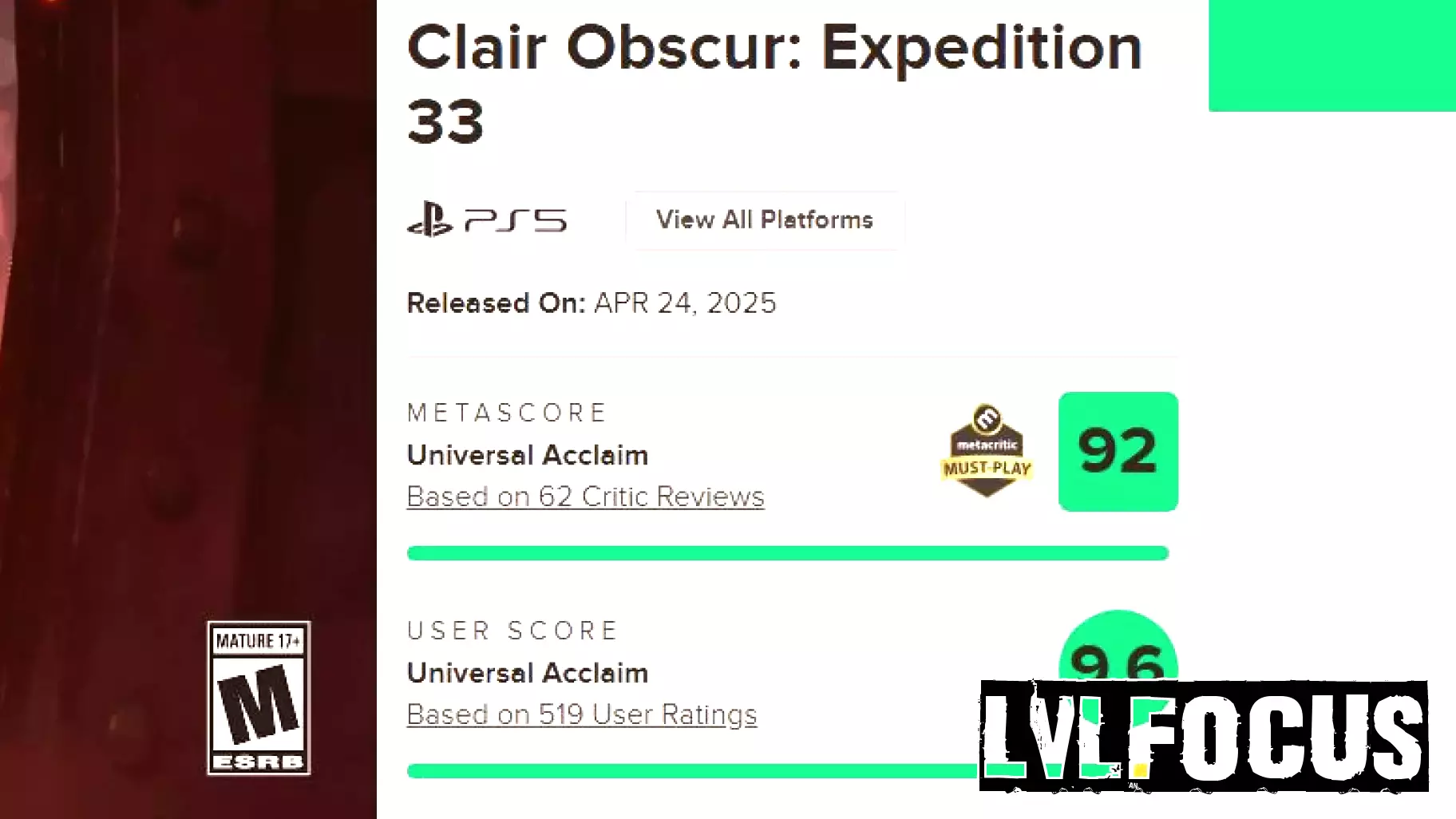 Clair Obscur: Expedition 33 Sets New Standards for User Scores