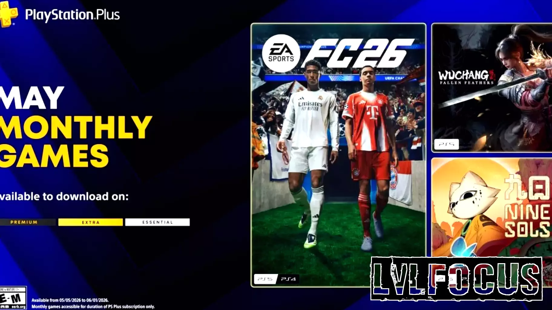 May’s PlayStation Plus FREE Monthly Games now live: EA Sports FC 26, Wuchang Fallen Feathers, more